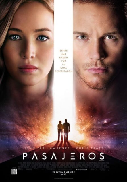 Affiche Poster de Passengers avec Chris Pratt et Jennifer Lawrence 2016