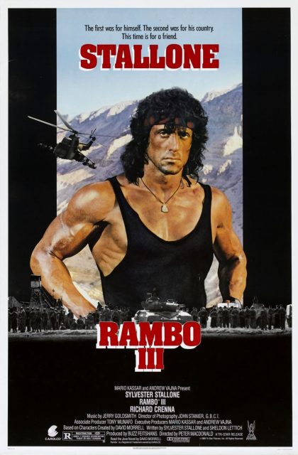 Rambo III - Photos et affiches. 2 Affiche Poster de Rambo 3 avec Sylvester Stallone 1988