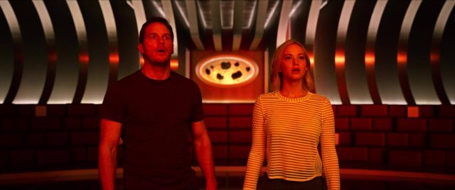 Chris Pratt et Jennifer Lawrence dans Passengers 2016