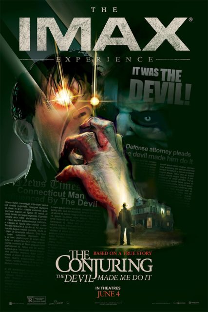 Conjuring : sous l’emprise du Diable - Photos et affiches. 3 Affiche Poster de Conjuring : sous l'emprise du Diable The Devil Made Me Do It avec Vera Farmiga et Patrick Wilson 2021