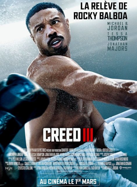 Creed III. 1 Affiche Poster de Creed III avec Michael B. Jordan Tessa Thompson et Jonathan Majors 2023