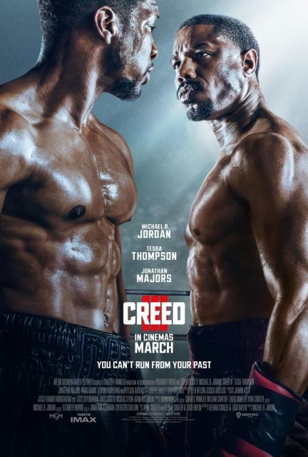 Creed III - Photos et affiches. 5 Affiche Poster de Creed III avec Michael B. Jordan Tessa Thompson et Jonathan Majors 2023