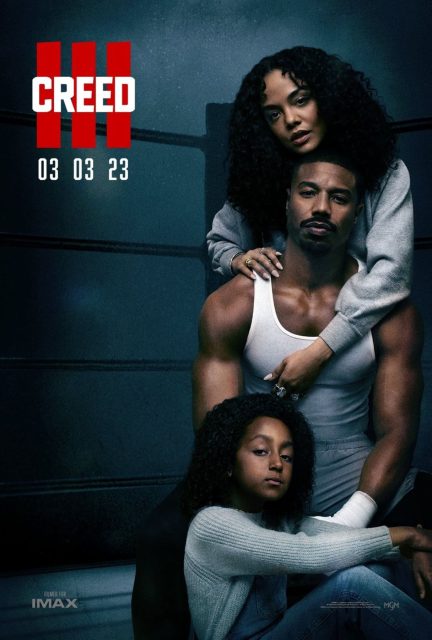 Creed III - Photos et affiches. 8 Affiche Poster de Creed III avec Michael B. Jordan Tessa Thompson et Jonathan Majors 2023