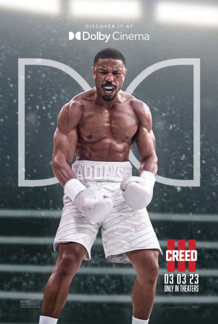 Creed III - Photos et affiches. 11 Affiche Poster de Creed III avec Michael B. Jordan Tessa Thompson et Jonathan Majors 2023