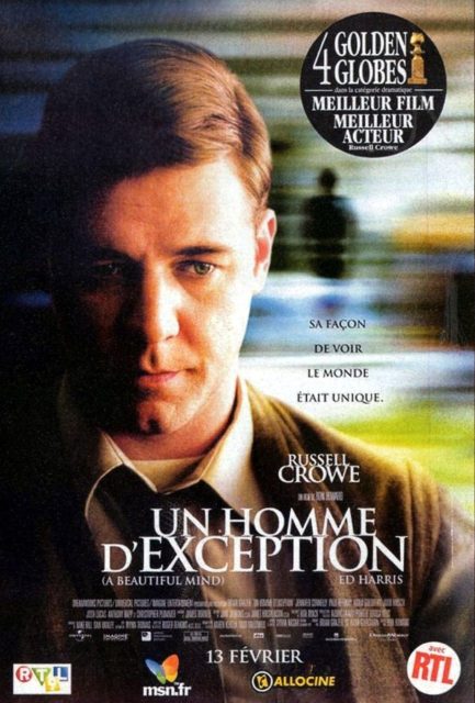 Affiche Poster de Un homme d'exception A Beautiful Mind avec Russell Crowe et Jennifer Connelly 2001