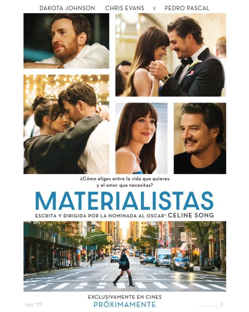 Materialists - Photos et affiches. 8 Affiche Poster de Materialists avec Dakota Johnson Pedro Pascal et Chris Evans 2025