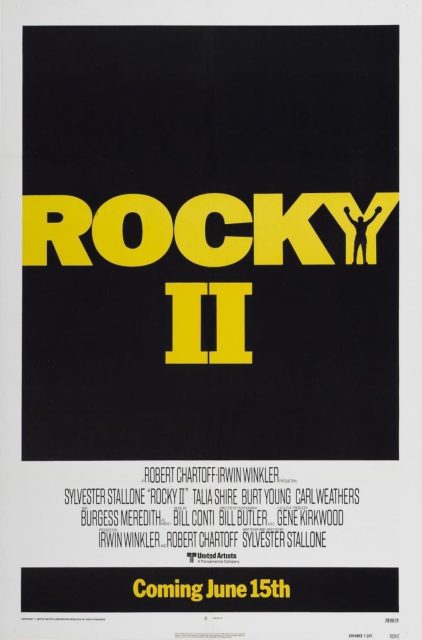 Rocky II : la revanche - Photos et affiches. 5 Affiche Poster de Rocky II : La revanche 2 avec Sylvester Stallone 1979