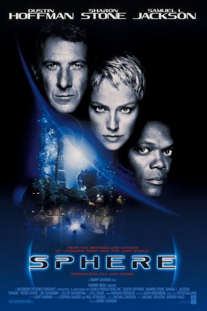 Affiche Poster de Sphère avec Dustin Hoffman Sharon Stone et Samuel L. Jackson 1998