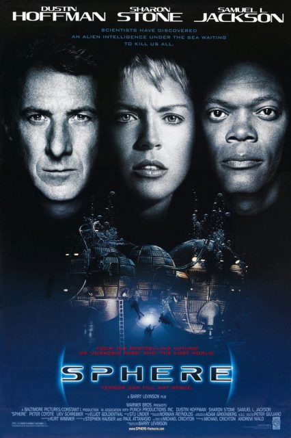 Affiche Poster de Sphère avec Dustin Hoffman Sharon Stone et Samuel L. Jackson 1998
