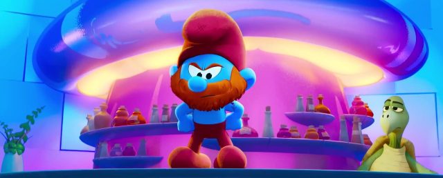 Scène de Les Schtroumpfs, le film Smurfs 2025