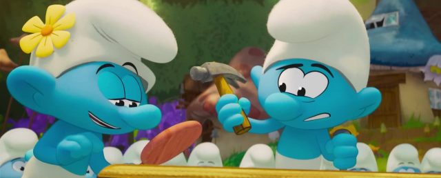 Scène de Les Schtroumpfs, le film Smurfs 2025