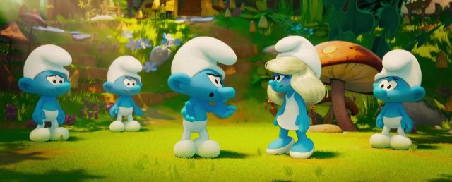 Scène de Les Schtroumpfs, le film Smurfs 2025