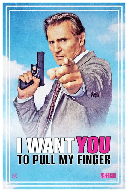 Y a-t-il un flic pour sauver le monde ? 20 Affiche Poster de Y a-t-il un flic pour sauver le monde ? The naked gun avec Liam Neeson et Pamela Anderson 2025