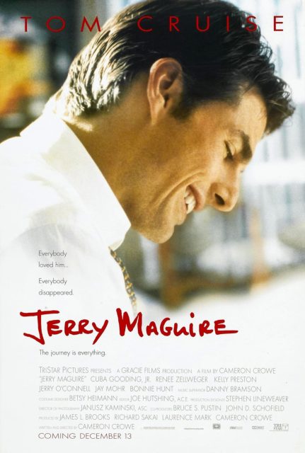 Jerry Maguire - Photos et affiches. 2 Affiche Poster de Jerry Maguire avec Tom Cruise Renée Zellweger et Cuba Gooding Jr. 1996