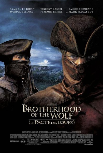 Le pacte des loups - Photos et affiches. 2 Affiche Poster de Le Pacte des loups Brotherhood of the Wolf avec Samuel Le Bihan Vincent Cassel Émilie Dequenne et Mark Dacascos 2001
