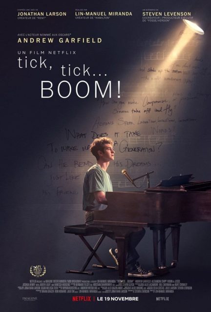 Affiche Poster de Tick, Tick… Boom ! avec Andrew Garfield 2021