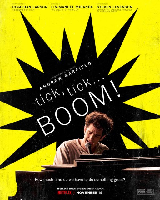 Affiche Poster de Tick, Tick… Boom ! avec Andrew Garfield 2021