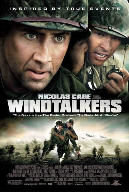 Affiche Poster de Windtalkers : les messagers du vent avec Nicolas Cage et Christian Slater 2002