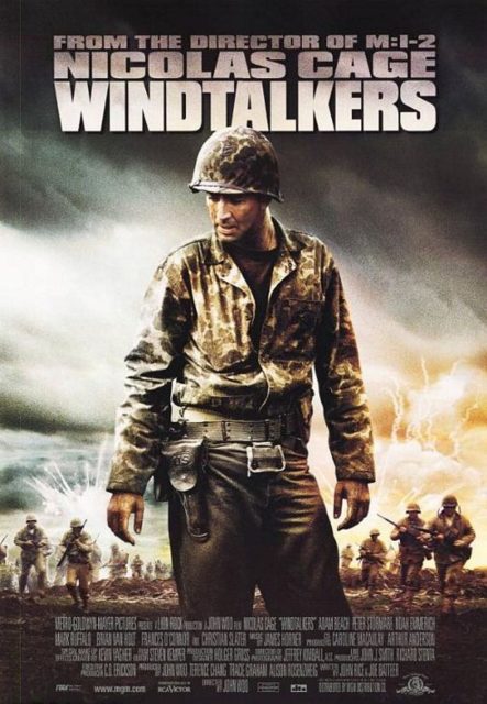 Affiche Poster de Windtalkers : les messagers du vent avec Nicolas Cage et Christian Slater 2002