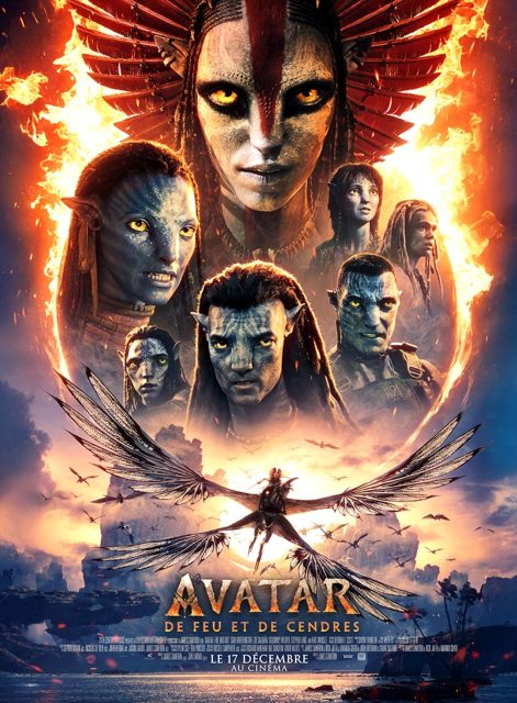 Avatar : de feu et de cendres - Photos et affiches. 1 Affiche Poster de Avatar : de feu et de cendres fire and ash avec Sam Worthington Zoe Saldaña et Sigourney Weaver 2025