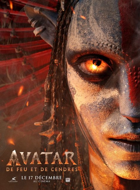 Avatar : de feu et de cendres - Photos et affiches. 2 Affiche Poster de Avatar : de feu et de cendres fire and ash avec Sam Worthington Zoe Saldaña et Sigourney Weaver 2025