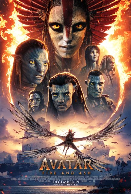 Avatar : de feu et de cendres - Photos et affiches. 3 Affiche Poster de Avatar : de feu et de cendres fire and ash avec Sam Worthington Zoe Saldaña et Sigourney Weaver 2025