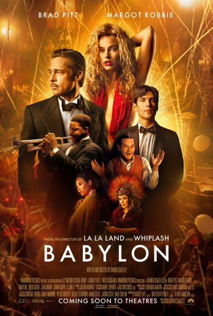 Babylon - Photos et affiches. 2 Affiche Poster de Babylon avec Margot Robbie et Brad Pitt 2022