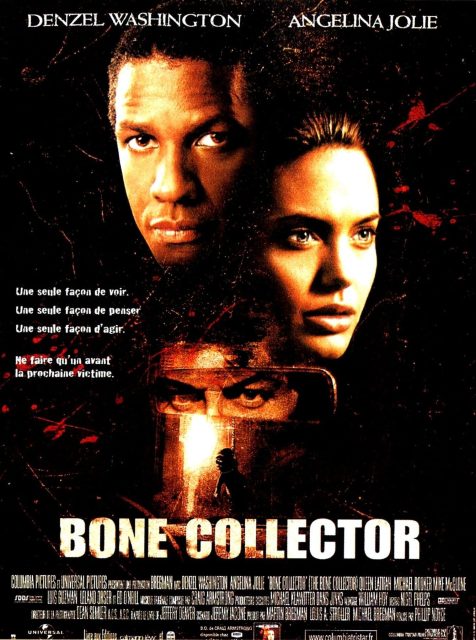 Bone Collector - Streaming. 1 Affiche Poster de Bone Collector avec Denzel Washington et Angelina Jolie 1999