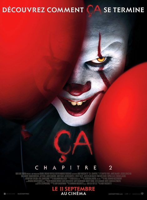 Ça : chapitre 2. 1 Affiche Poster de Ça : Chapitre 2 It avec Bill Skarsgård James McAvoy et Jessica Chastain 2019