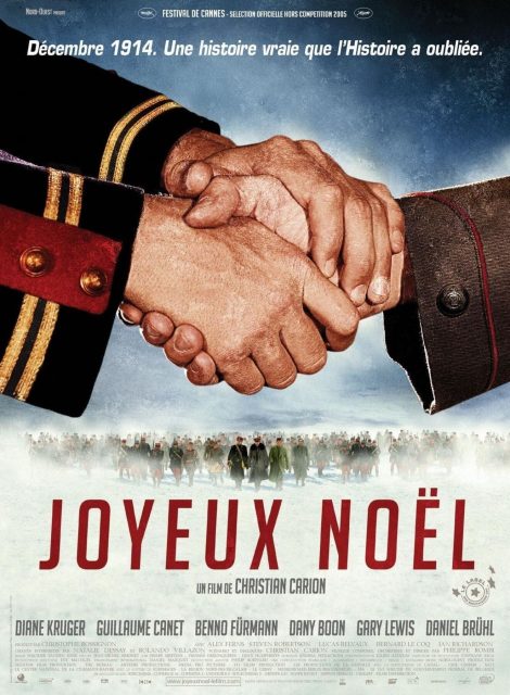 Joyeux Noël. 1 Affiche Poster de Joyeux Noël Merry Christmas avec Guillaume Canet Daniel Brühl Diane Kruger et Dany Boon 2005