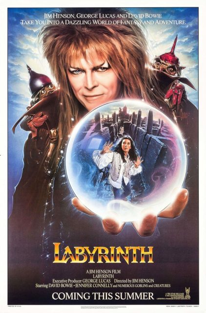 Labyrinthe - Photos et affiches. 3 Affiche Poster de Labyrinthe avec David Bowie et Jennifer Connelly 1986