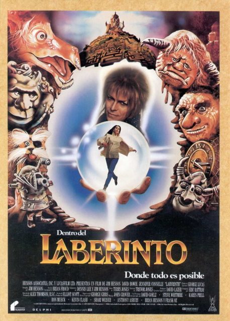 Labyrinthe - Photos et affiches. 5 Affiche Poster de Labyrinthe avec David Bowie et Jennifer Connelly 1986