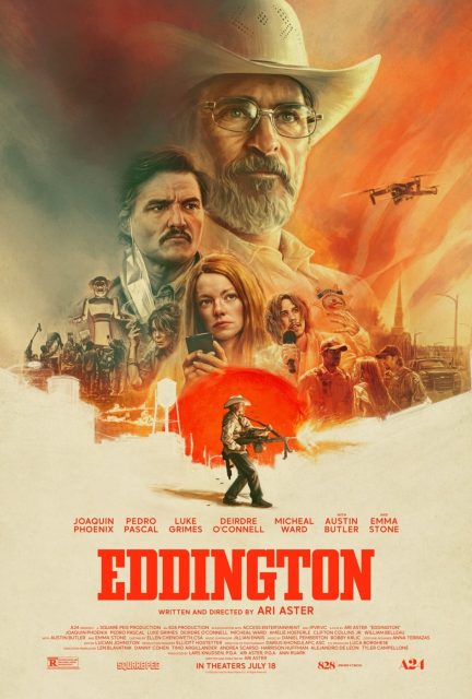 Eddington - Photos et affiches. 2 Affiche Poster de Eddington avec Joaquin Phoenix Pedro Pascal et Emma Stone 2025