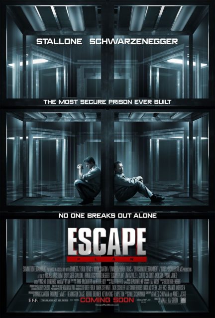 Évasion - Photos et affiches. 2 Affiche Poster de Évasion Escape Plan avec Sylvester Stallone et Arnold Schwarzenegger 2013