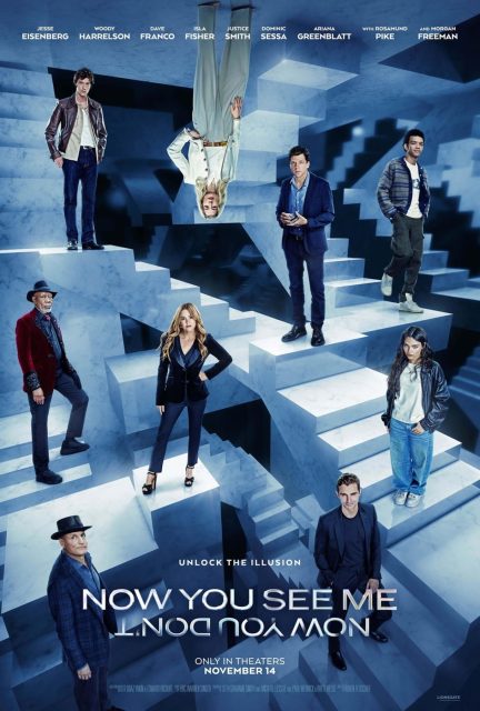 Insaisissables 3. 15 Affiche Poster de Insaisissables 3 Now You See Me: Now You Don't avec Jesse Eisenberg Merritt McKinney Jack Wilder et Henley Reeves 2025