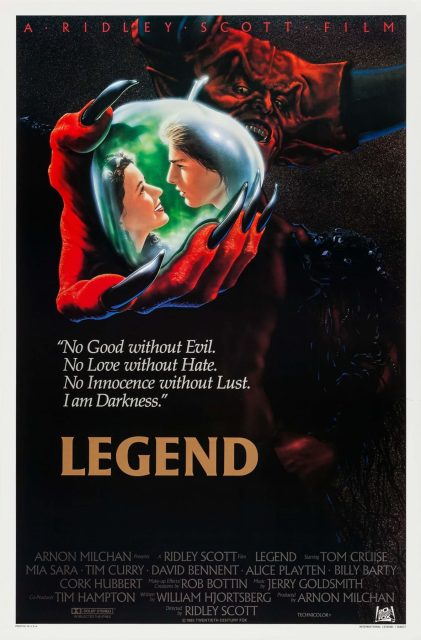 Legend. 11 Affiche Poster de Legend avec Tom Cruise et Mia Sara 1985