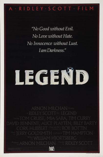 Legend. 12 Affiche Poster de Legend avec Tom Cruise et Mia Sara 1985