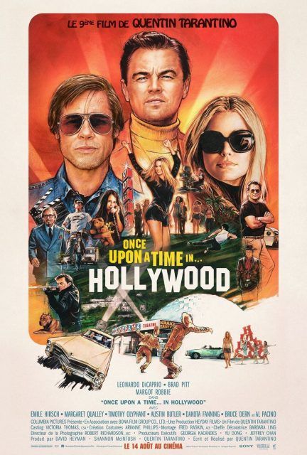 Once upon a time… in Hollywood - Photos et affiches. 2 Affiche Poster de Once upon a time… in Hollywood avec Leonardo DiCaprio Brad Pitt et Margot Robbie 2019