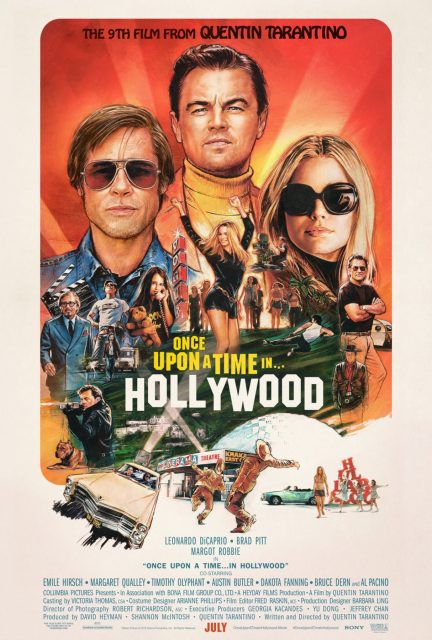Once upon a time… in Hollywood - Photos et affiches. 6 Affiche Poster de Once upon a time… in Hollywood avec Leonardo DiCaprio Brad Pitt et Margot Robbie 2019