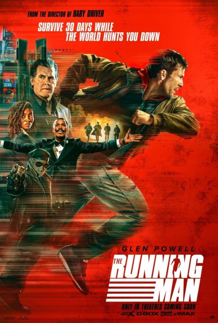 Running Man (2025) - Photos et affiches. 5 Affiche Poster de Running Man avec Glen Powell 2025