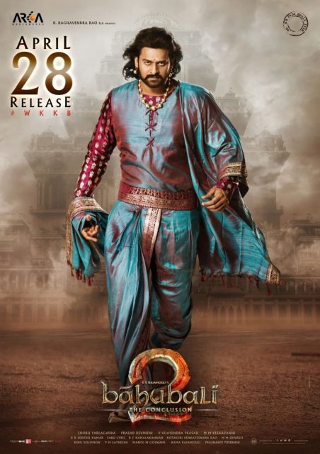 Baahubali 2 : La Conclusion. 14 Affiche Poster de Baahubali 2 : La Conclusion avec Prabhas Raju Uppalapati 2017