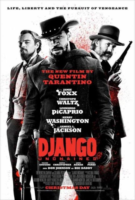 Django Unchained - Photos et affiches. 2 Affiche Poster de Django Unchained avec Jamie Foxx et Christoph Waltz 2012