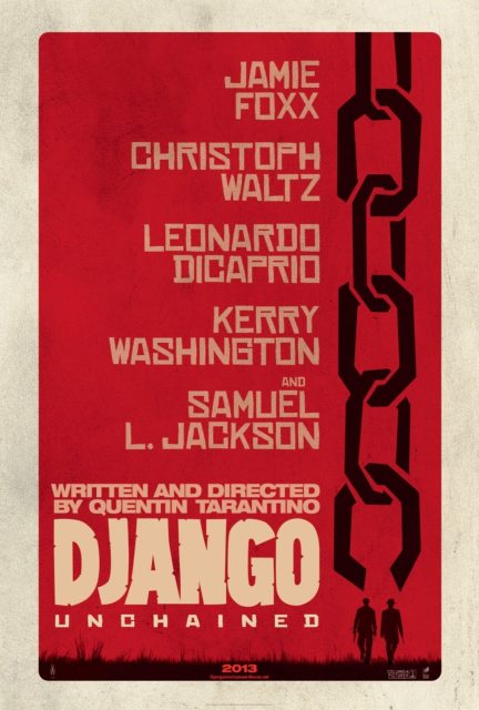 Django Unchained - Photos et affiches. 4 Affiche Poster de Django Unchained avec Jamie Foxx et Christoph Waltz 2012