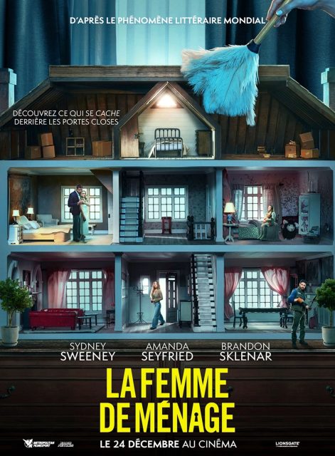 La femme de ménage - Photos et affiches. 2 Affiche Poster de La femme de ménage The housemaid avec Sydney Sweeney et Amanda Seyfried 2025