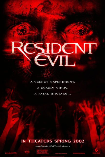 Resident Evil - Photos et affiches. 3 Affiche Poster de Resident Evil avec Milla Jovovich 2002