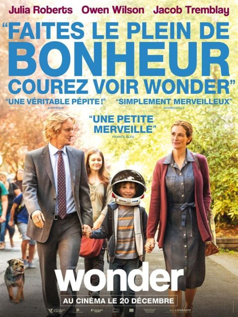 Affiche Poster de Wonder avec Jacob Tremblay Julia Roberts et Owen Wilson 2017