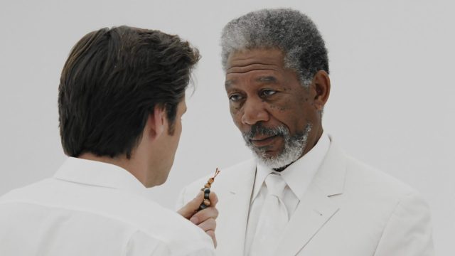 Bruce tout-puissant - Photos et affiches. 6 Jim Carrey Morgan Freeman et Jennifer Aniston dans Bruce tout-puissant Almighty 2003
