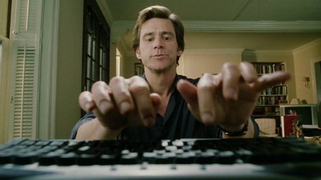 Bruce tout-puissant - Photos et affiches. 15 Jim Carrey Morgan Freeman et Jennifer Aniston dans Bruce tout-puissant Almighty 2003