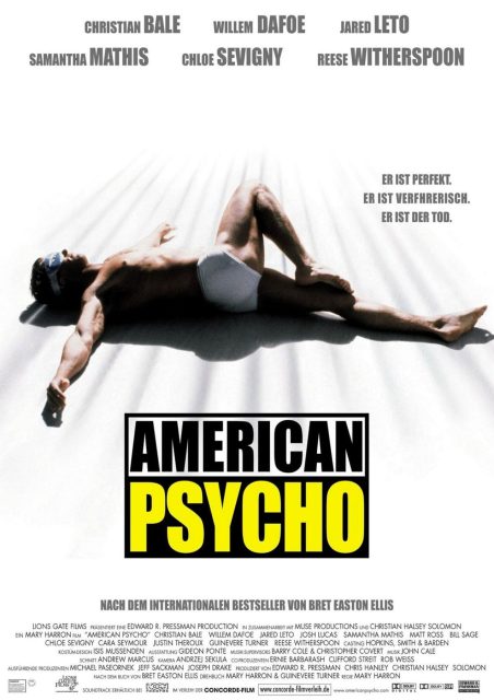 American Psycho - Photos et affiches. 5 Affiche Poster de American Psycho avec Christian Bale 2000