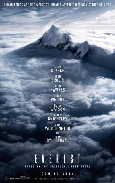 Everest - Photos et affiches. 4 Affiche Poster de Everest avec Jason Clarke Jake Gyllenhaal et Josh Brolin 2015